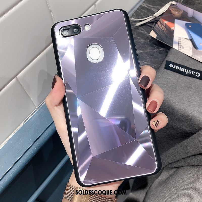 Coque Oppo R15 Pro Losange Miroir Silicone Nouveau Verre Pas Cher