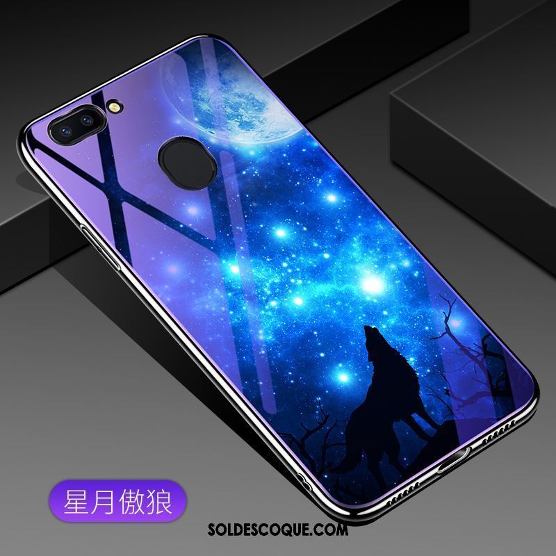 Coque Oppo R15 Pro Miroir Protection Verre Bleu Tendance En Ligne