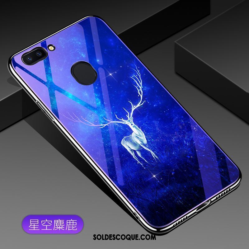 Coque Oppo R15 Pro Miroir Protection Verre Bleu Tendance En Ligne