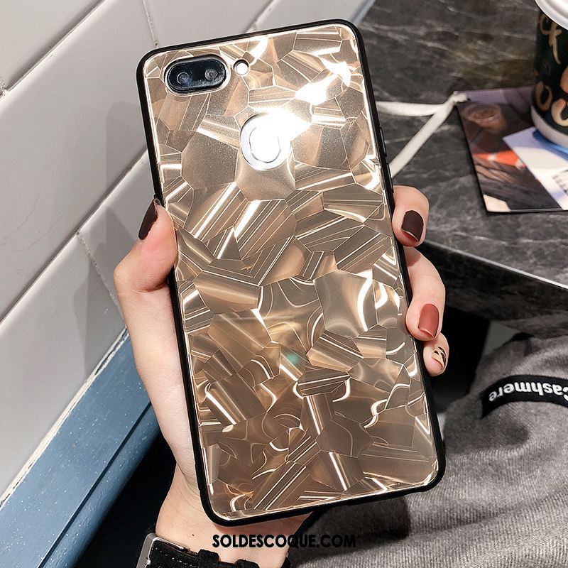 Coque Oppo R15 Pro Personnalité Téléphone Portable Miroir Losange Verre En Vente