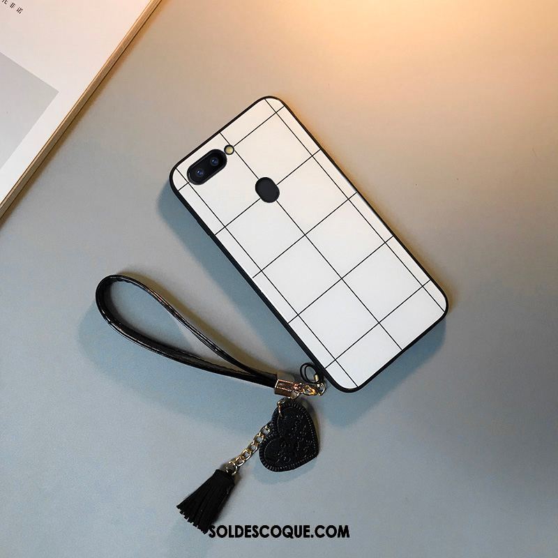 Coque Oppo R15 Pro Simple Téléphone Portable Blanc Verre Ornements Suspendus En Ligne