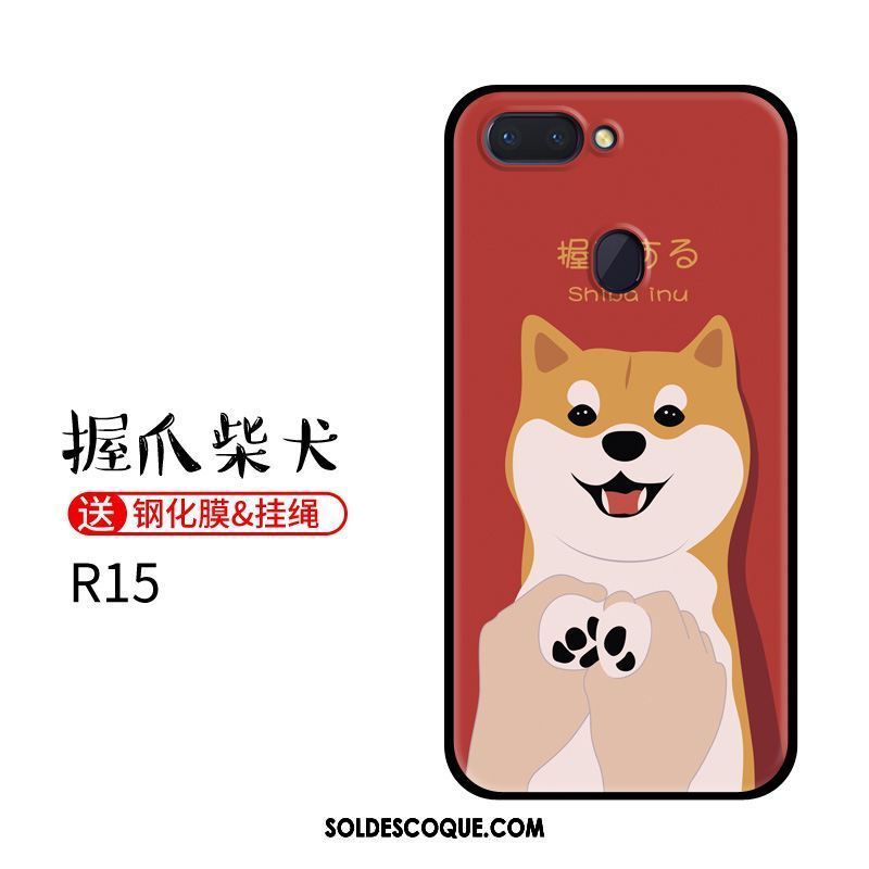 Coque Oppo R15 Téléphone Portable Charmant Chiens Fluide Doux Tendance Soldes