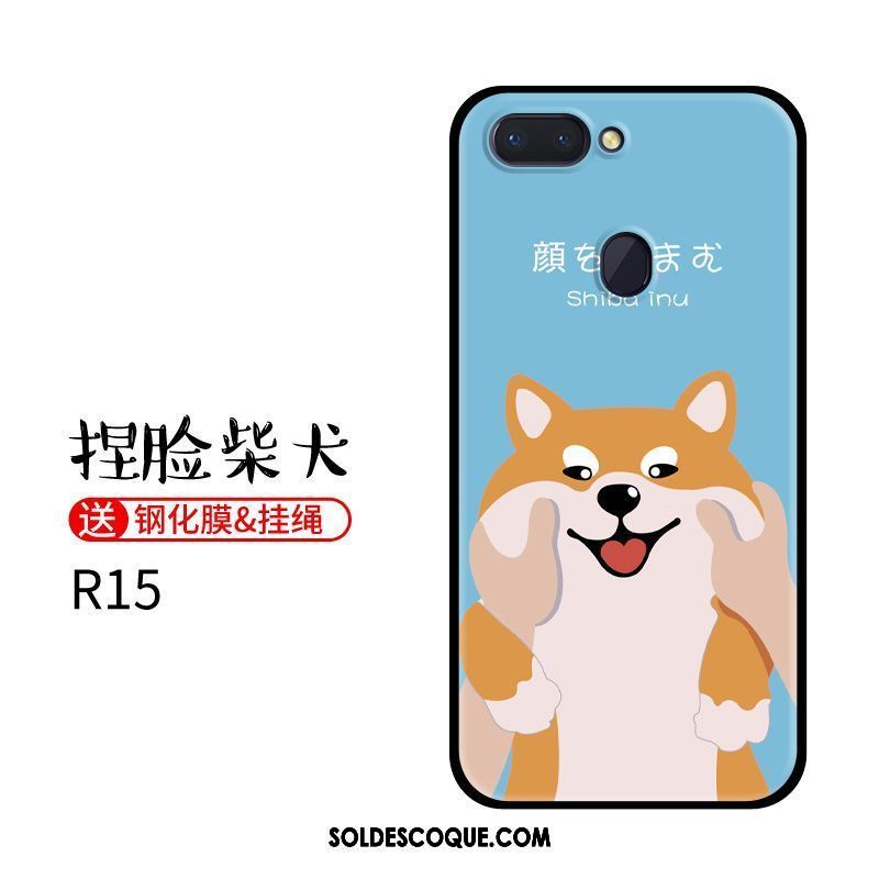 Coque Oppo R15 Téléphone Portable Charmant Chiens Fluide Doux Tendance Soldes