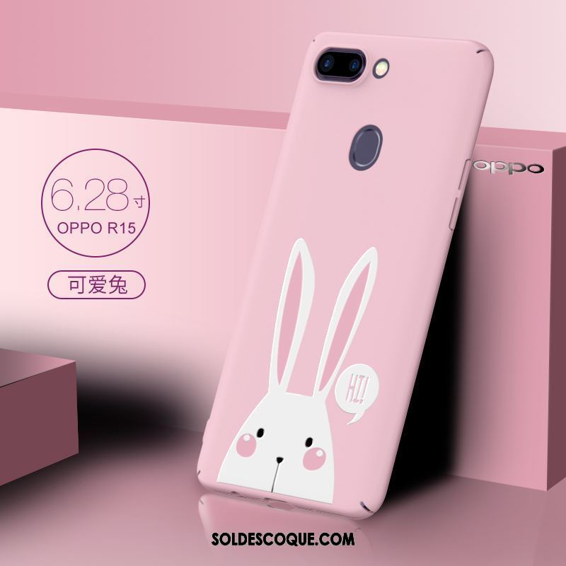 Coque Oppo R15 Téléphone Portable Créatif Dessin Animé Tendance Rose Soldes