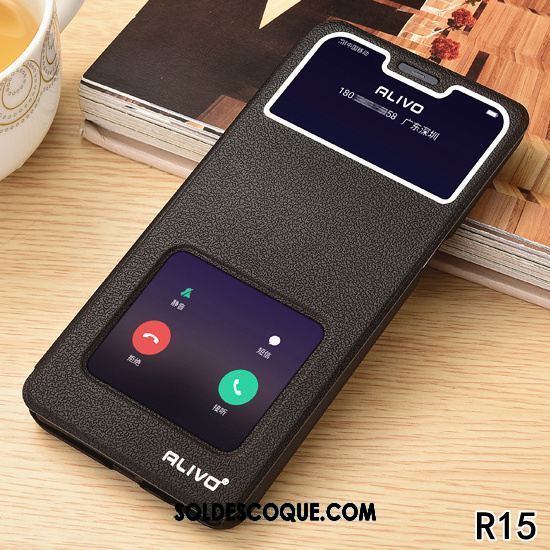 Coque Oppo R15 Étoile Clamshell Or Tout Compris Incassable En Vente