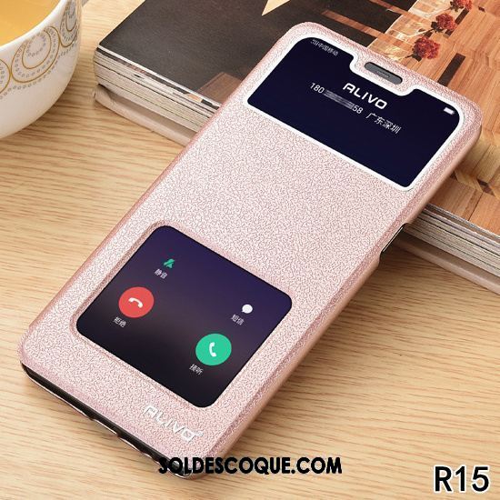 Coque Oppo R15 Étoile Clamshell Or Tout Compris Incassable En Vente