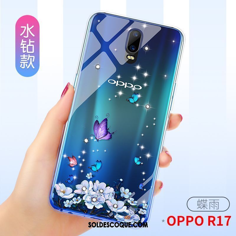 Coque Oppo R17 Créatif Fluide Doux Incassable Transparent Personnalité En Ligne