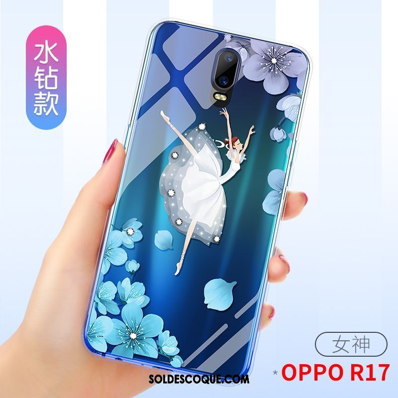 Coque Oppo R17 Créatif Fluide Doux Incassable Transparent Personnalité En Ligne