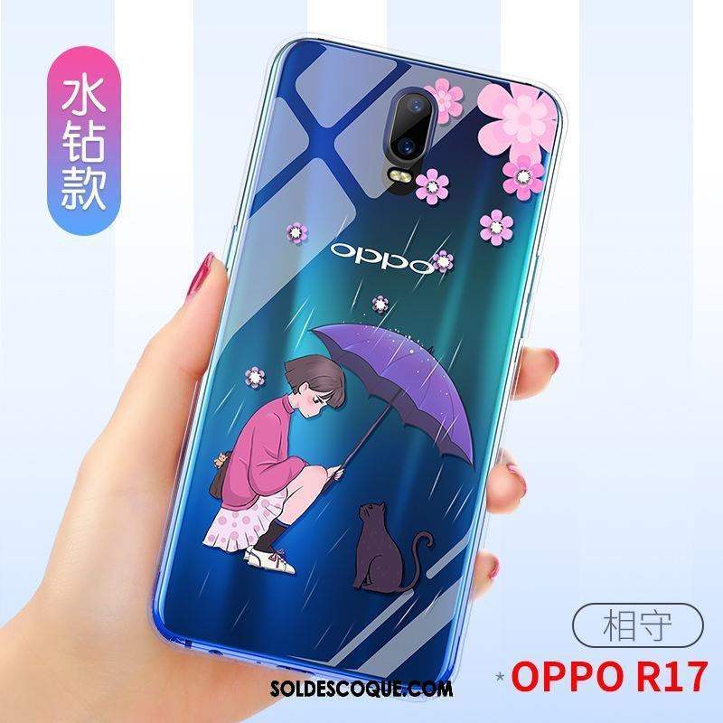 Coque Oppo R17 Créatif Fluide Doux Incassable Transparent Personnalité En Ligne