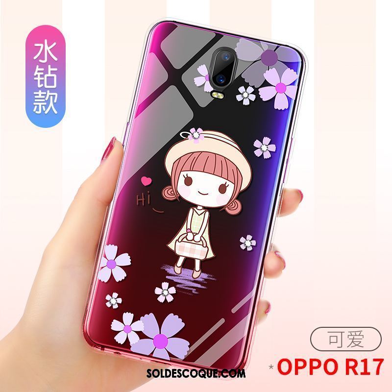 Coque Oppo R17 Créatif Fluide Doux Incassable Transparent Personnalité En Ligne