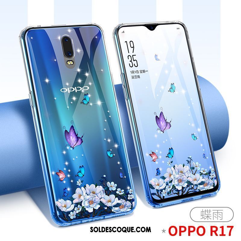 Coque Oppo R17 Créatif Fluide Doux Incassable Transparent Personnalité En Ligne