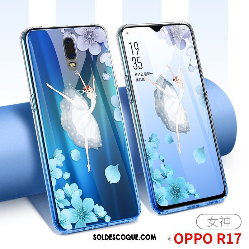 Coque Oppo R17 Créatif Fluide Doux Incassable Transparent Personnalité En Ligne