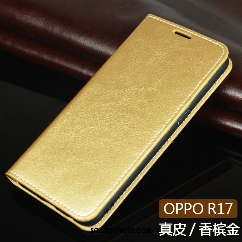 Coque Oppo R17 Cuir Véritable Protection Étui Incassable Tout Compris Pas Cher