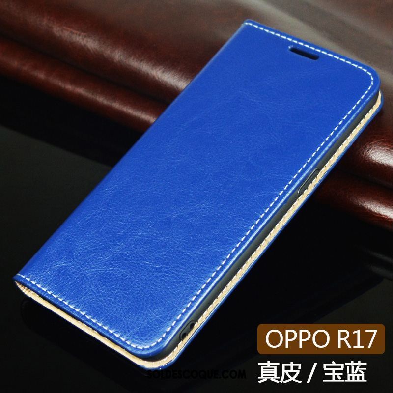 Coque Oppo R17 Cuir Véritable Protection Étui Incassable Tout Compris Pas Cher