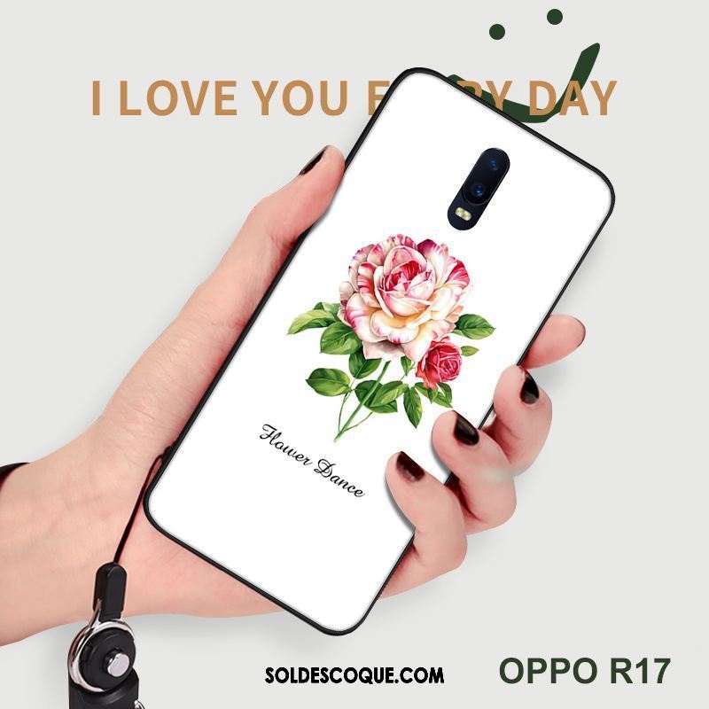 Coque Oppo R17 Fluide Doux Étui Rouge Net Rouge Incassable Pas Cher