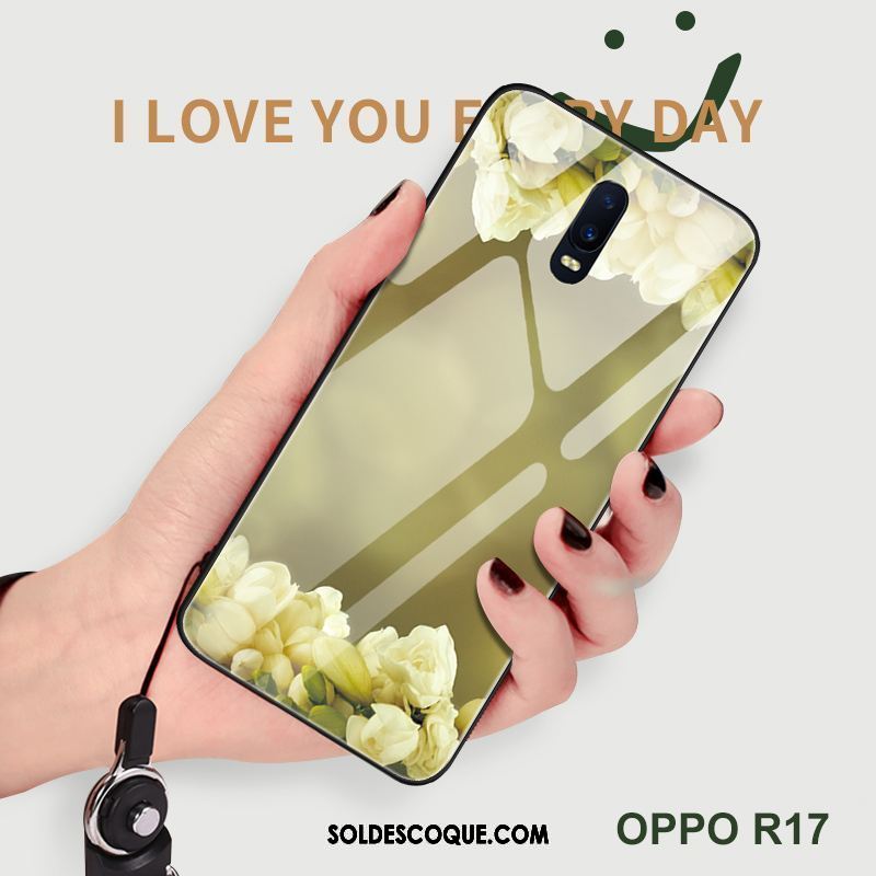 Coque Oppo R17 Fluide Doux Étui Rouge Net Rouge Incassable Pas Cher