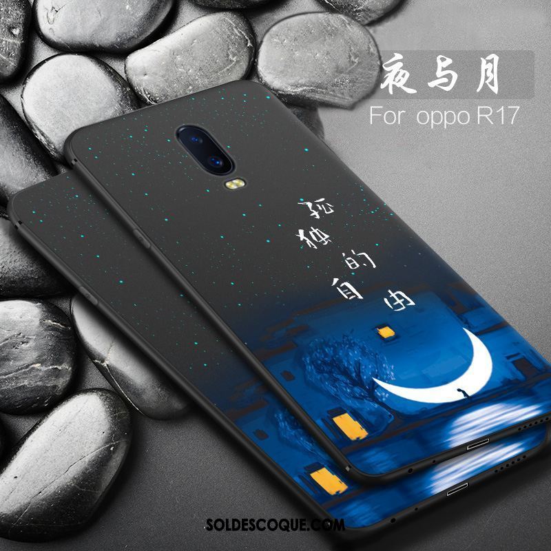 Coque Oppo R17 Personnalité Protection Délavé En Daim Nouveau Amoureux Soldes