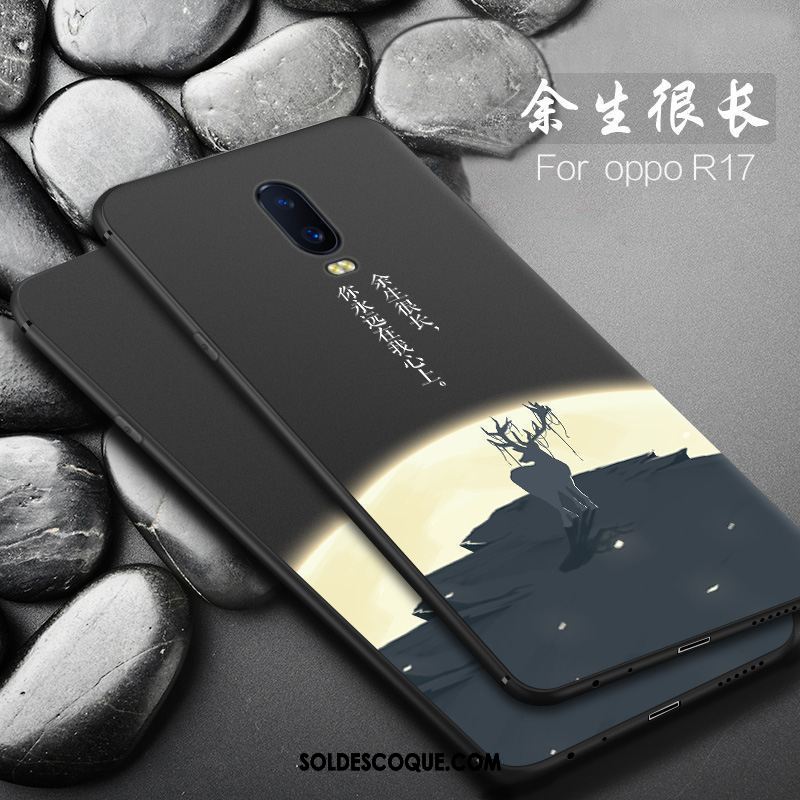 Coque Oppo R17 Personnalité Protection Délavé En Daim Nouveau Amoureux Soldes