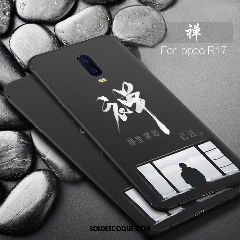 Coque Oppo R17 Personnalité Protection Délavé En Daim Nouveau Amoureux Soldes