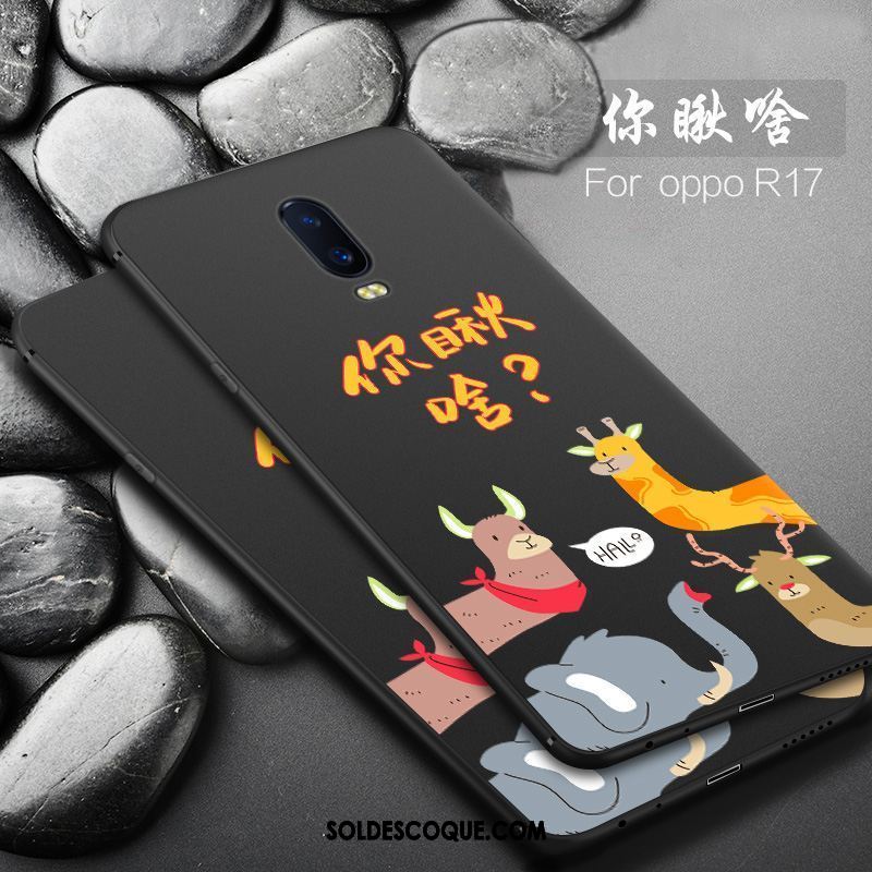 Coque Oppo R17 Personnalité Protection Délavé En Daim Nouveau Amoureux Soldes