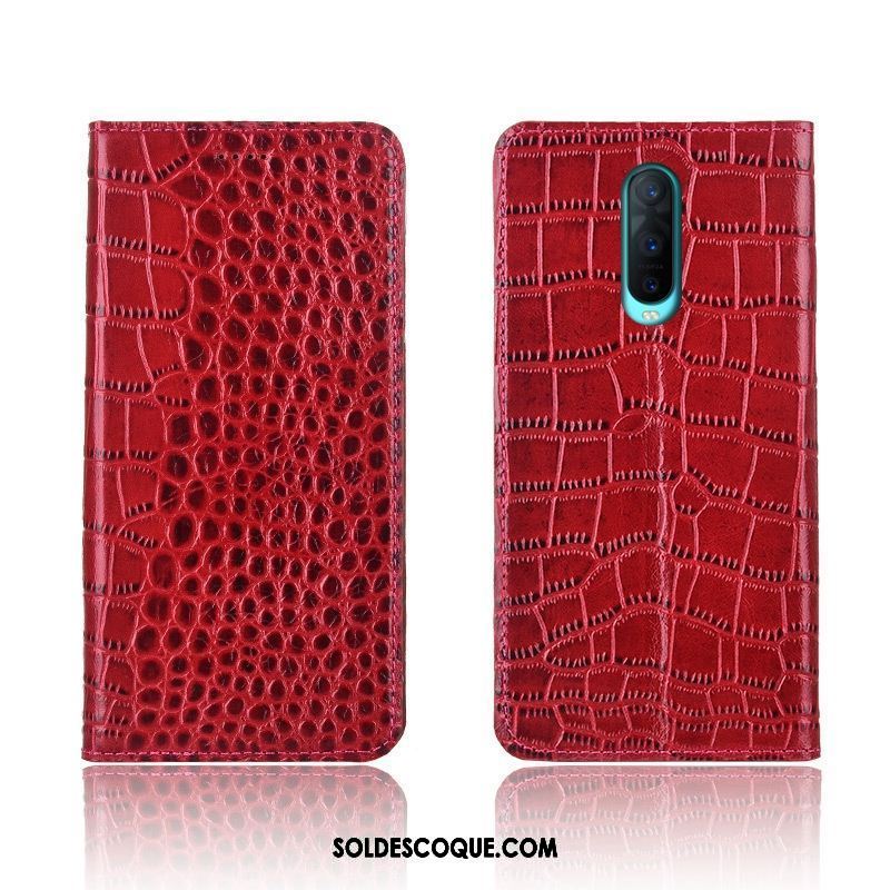 Coque Oppo R17 Pro Crocodile Étui En Cuir Clamshell Cuir Véritable Tout Compris En Ligne