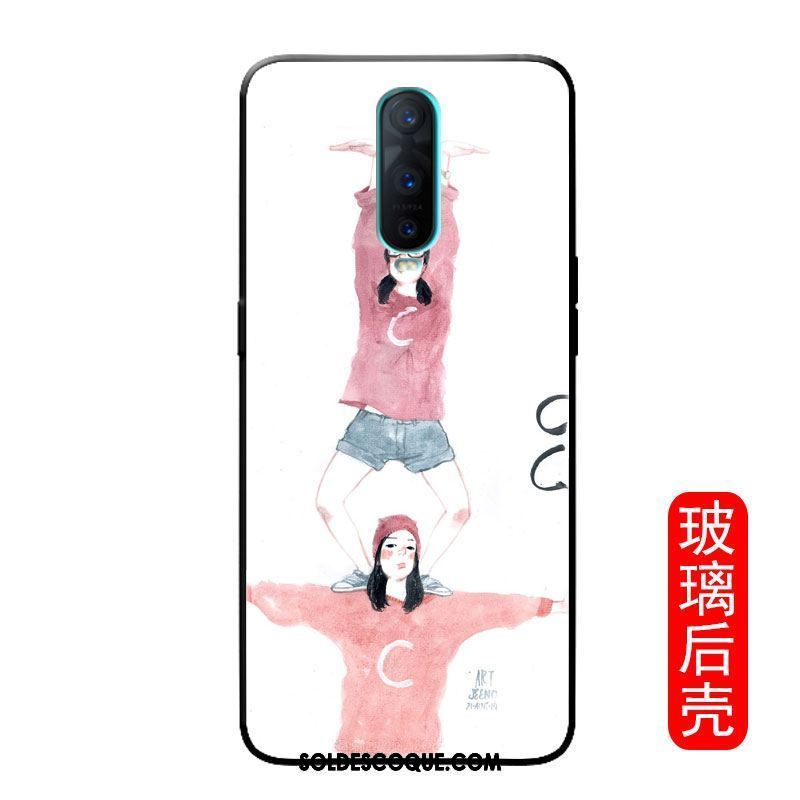 Coque Oppo R17 Pro Créatif Miroir Mode Verre Net Rouge En Ligne