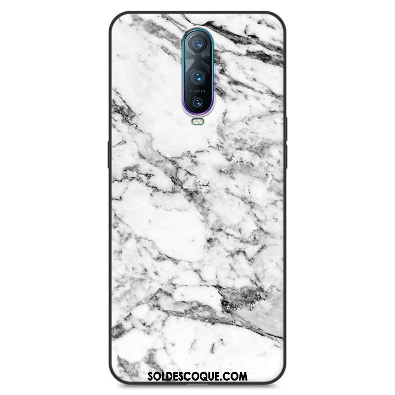 Coque Oppo R17 Pro Fluide Doux Peinture Noir Grain De Bois Marque De Tendance Housse En Vente