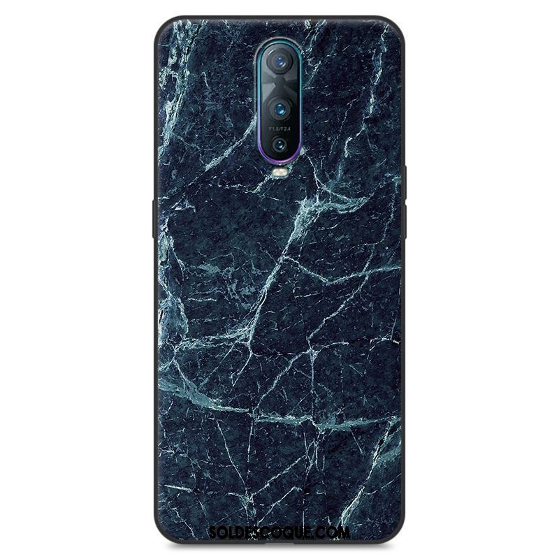 Coque Oppo R17 Pro Fluide Doux Peinture Noir Grain De Bois Marque De Tendance Housse En Vente