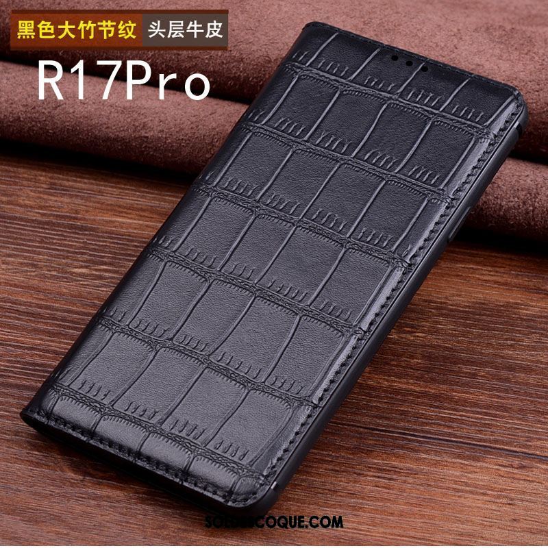 Coque Oppo R17 Pro Personnalisé Étui En Cuir Bovins Téléphone Portable Protection Soldes