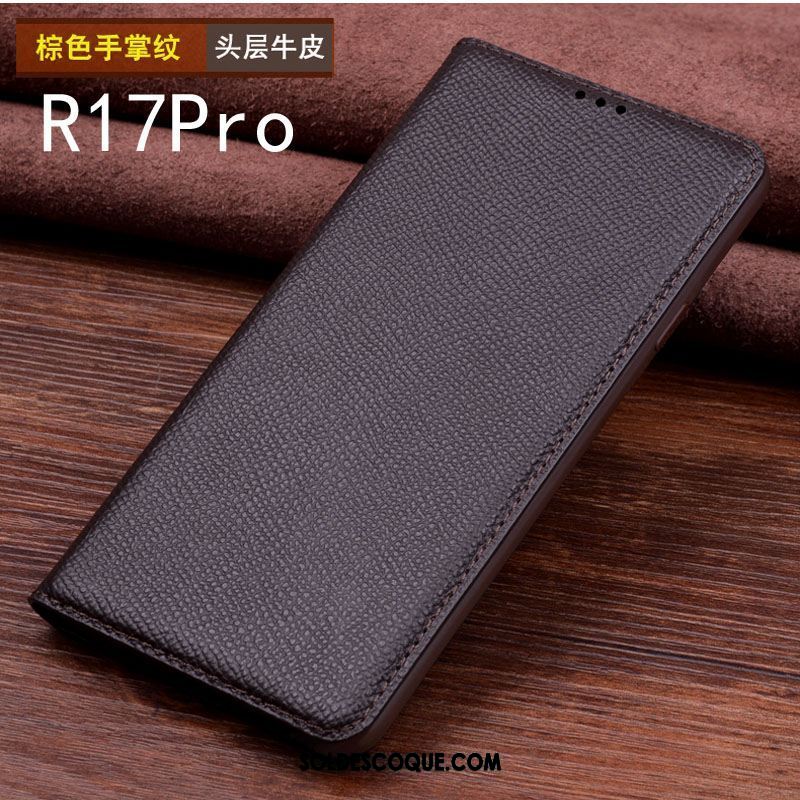 Coque Oppo R17 Pro Personnalisé Étui En Cuir Bovins Téléphone Portable Protection Soldes