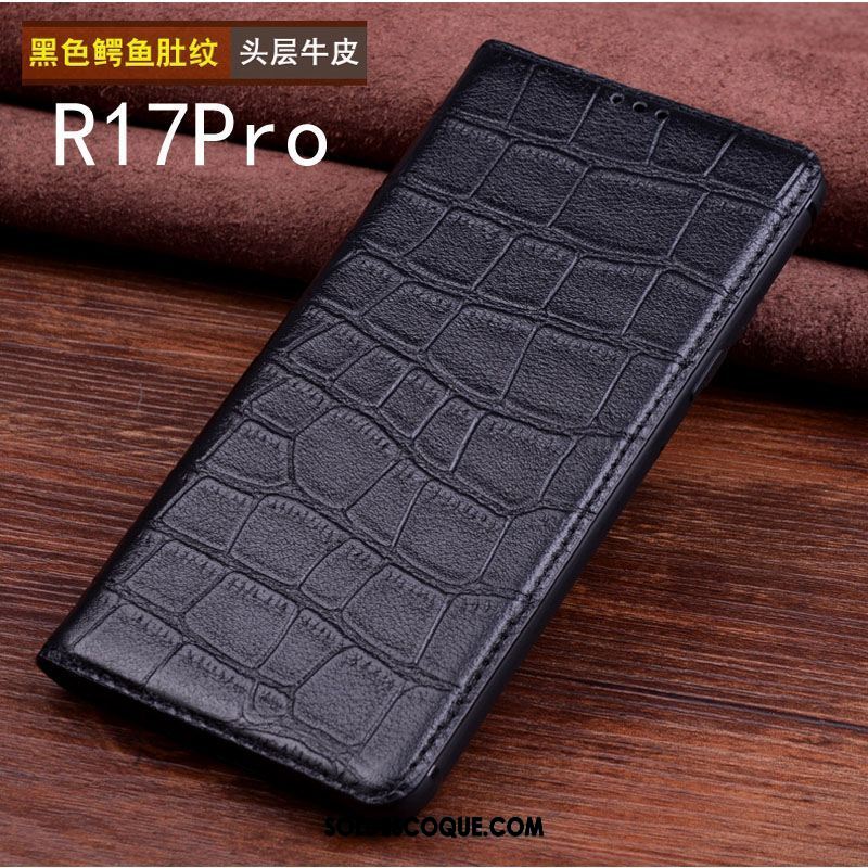 Coque Oppo R17 Pro Personnalisé Étui En Cuir Bovins Téléphone Portable Protection Soldes