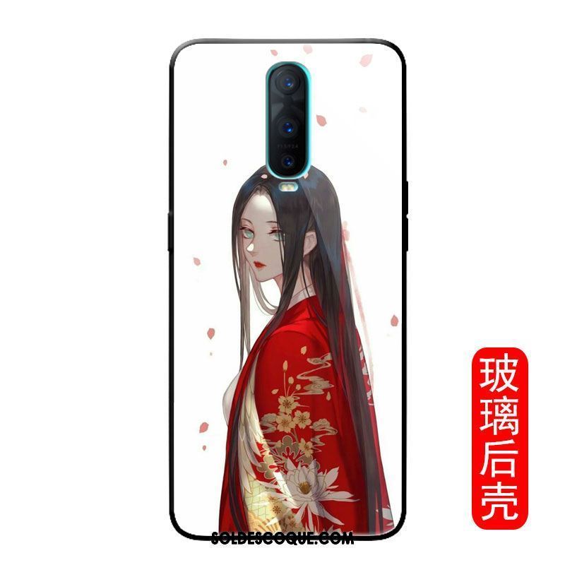 Coque Oppo R17 Pro Style Chinois Charmant Vintage Net Rouge Verre France