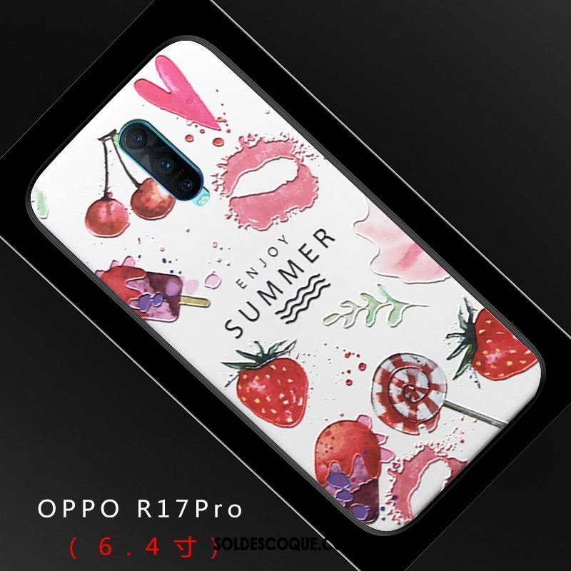 Coque Oppo R17 Pro Tout Compris Téléphone Portable Dimensionnel Étui Gaufrage Soldes