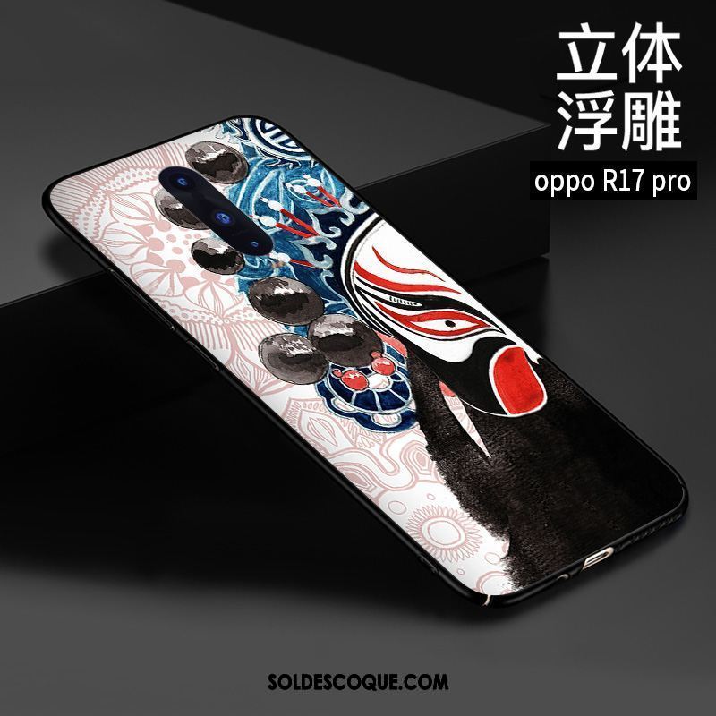 Coque Oppo R17 Pro Téléphone Portable Protection Tendance Style Chinois Gaufrage Pas Cher