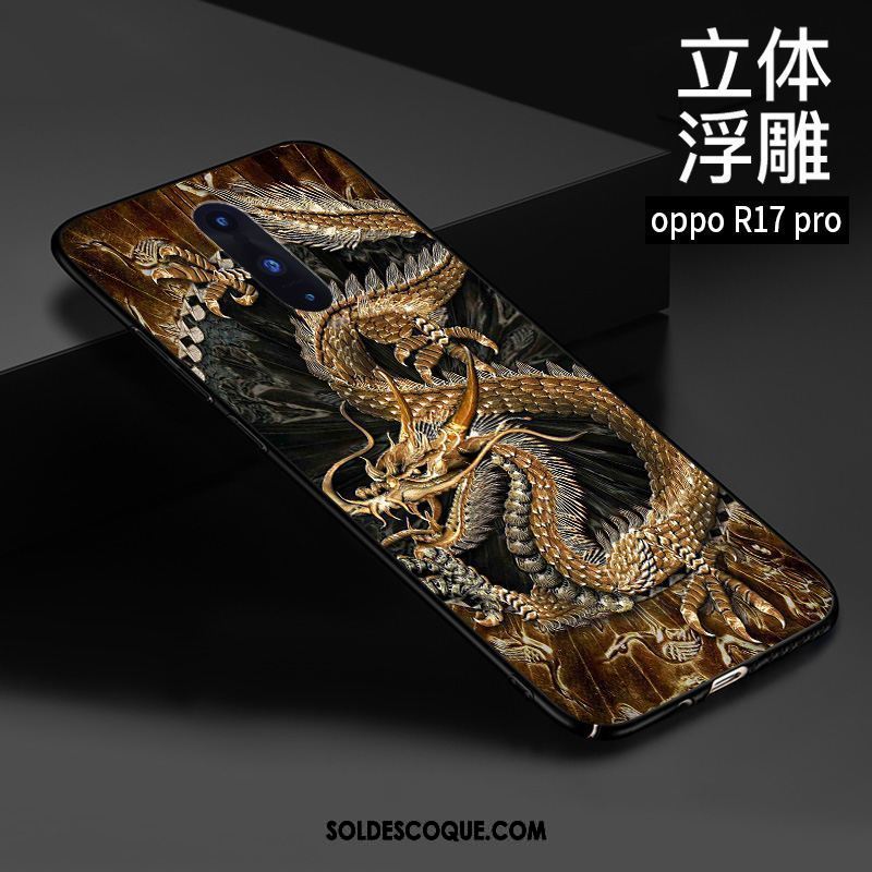 Coque Oppo R17 Pro Téléphone Portable Protection Tendance Style Chinois Gaufrage Pas Cher