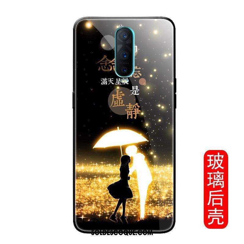 Coque Oppo R17 Pro Verre Personnalité Marque De Tendance Bleu Amoureux Pas Cher