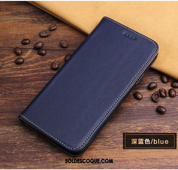 Coque Oppo R17 Pro Étui En Cuir Rouge Téléphone Portable Protection Cuir Véritable Soldes