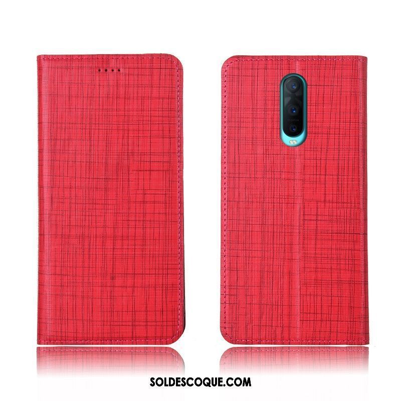 Coque Oppo R17 Pro Étui En Cuir Silicone Incassable Cuir Véritable Clamshell Soldes