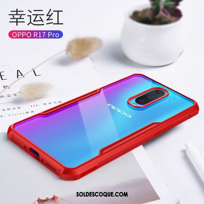 Coque Oppo R17 Pro Étui Personnalité Silicone Tendance Rouge Soldes