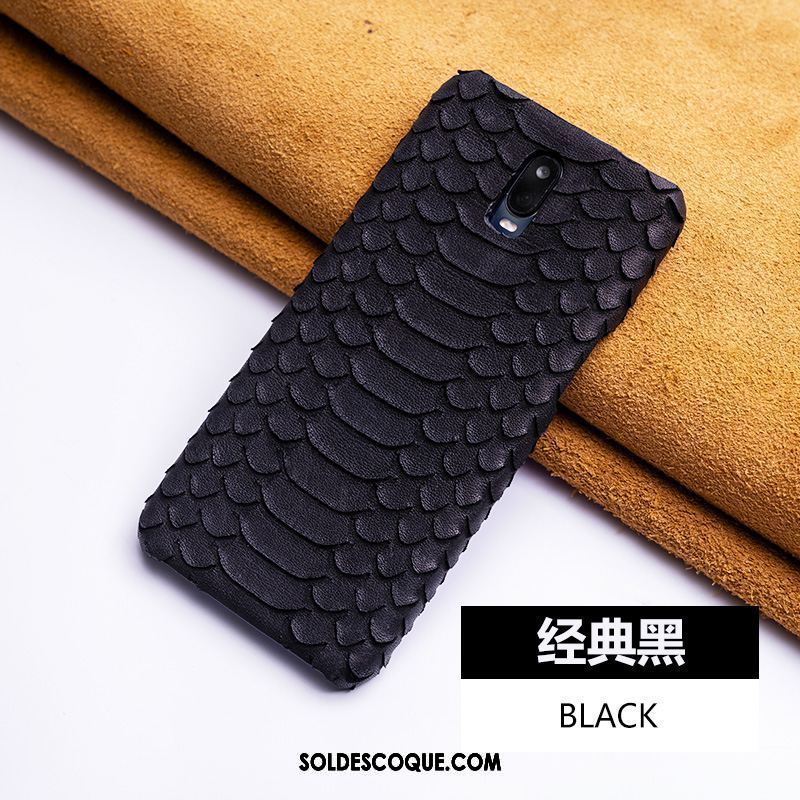 Coque Oppo R17 Protection Cuir Véritable Noir Luxe Mode En Ligne