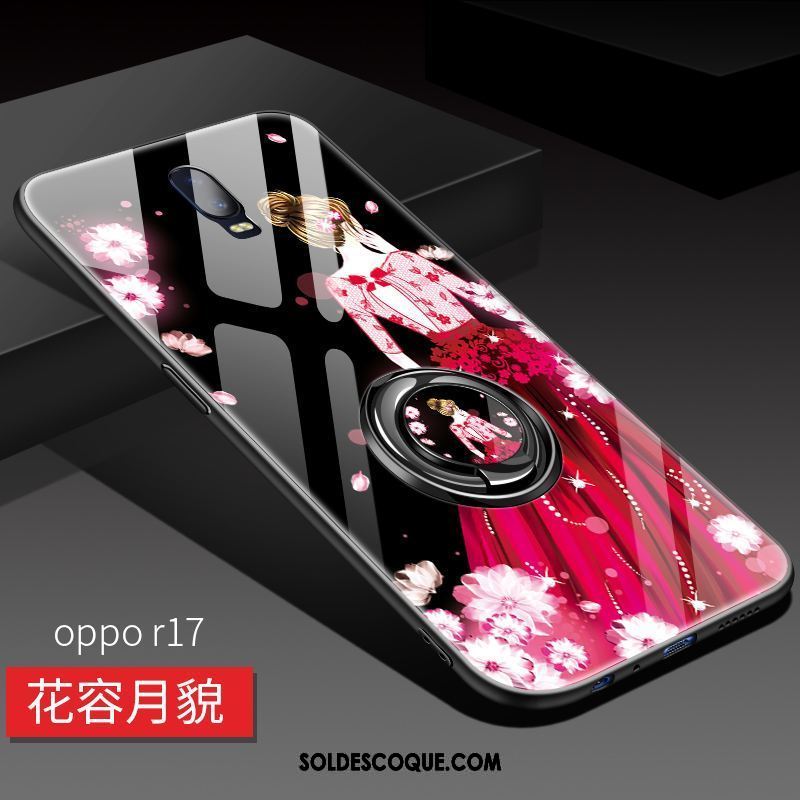 Coque Oppo R17 Très Mince Verre Marque De Tendance Net Rouge Incassable Housse Soldes