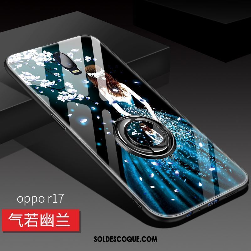 Coque Oppo R17 Très Mince Verre Marque De Tendance Net Rouge Incassable Housse Soldes