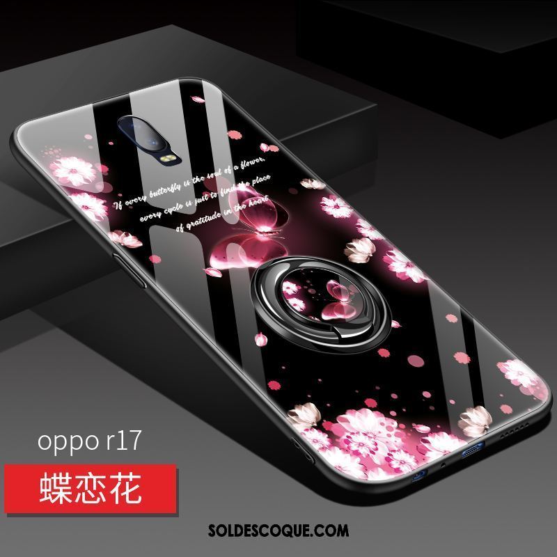 Coque Oppo R17 Très Mince Verre Marque De Tendance Net Rouge Incassable Housse Soldes