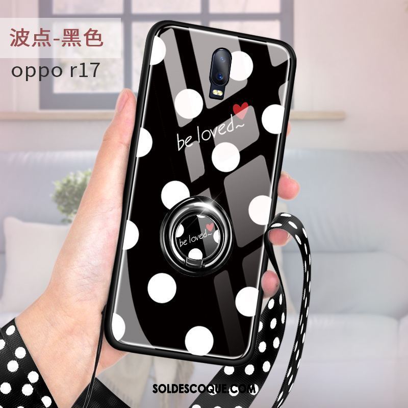 Coque Oppo R17 Très Mince Verre Marque De Tendance Net Rouge Incassable Housse Soldes