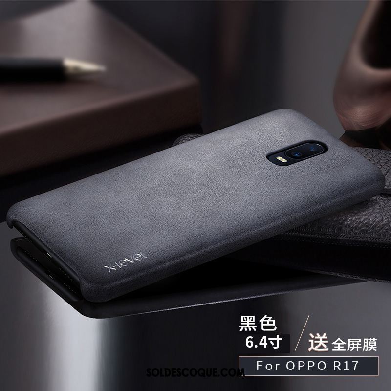 Coque Oppo R17 Étui Personnalité Créatif Vintage Étui En Cuir Pas Cher