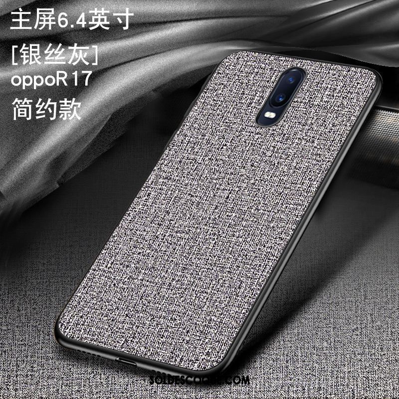 Coque Oppo R17 Étui Silicone Très Mince Tissu Modèle Fleurie En Vente