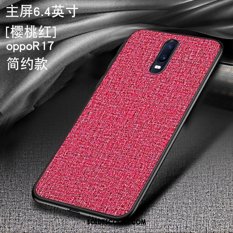 Coque Oppo R17 Étui Silicone Très Mince Tissu Modèle Fleurie En Vente