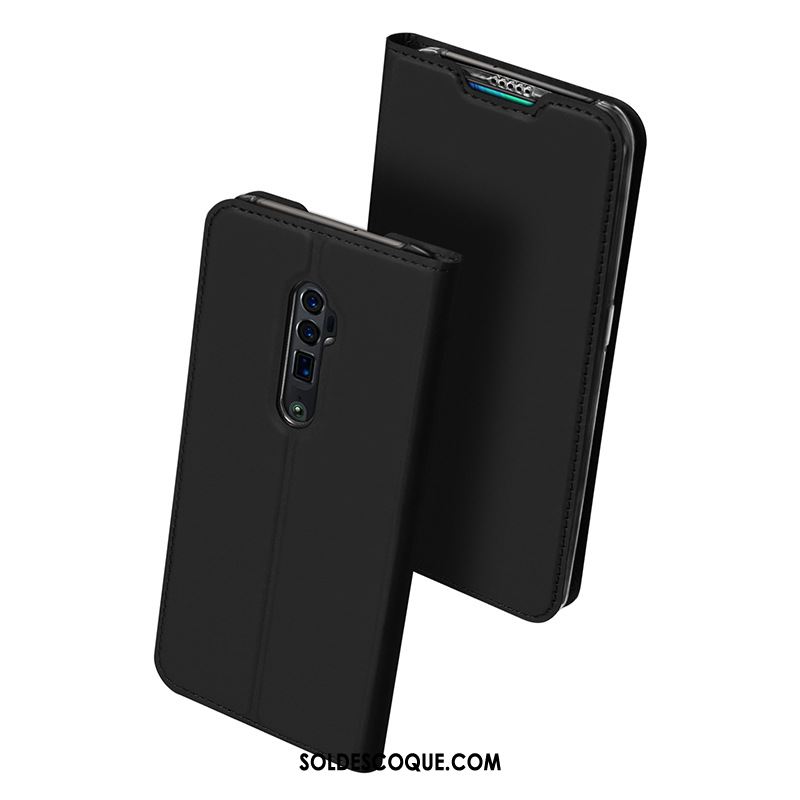 Coque Oppo Reno 10x Zoom Carte Étui En Cuir Téléphone Portable Nouveau Noir Pas Cher