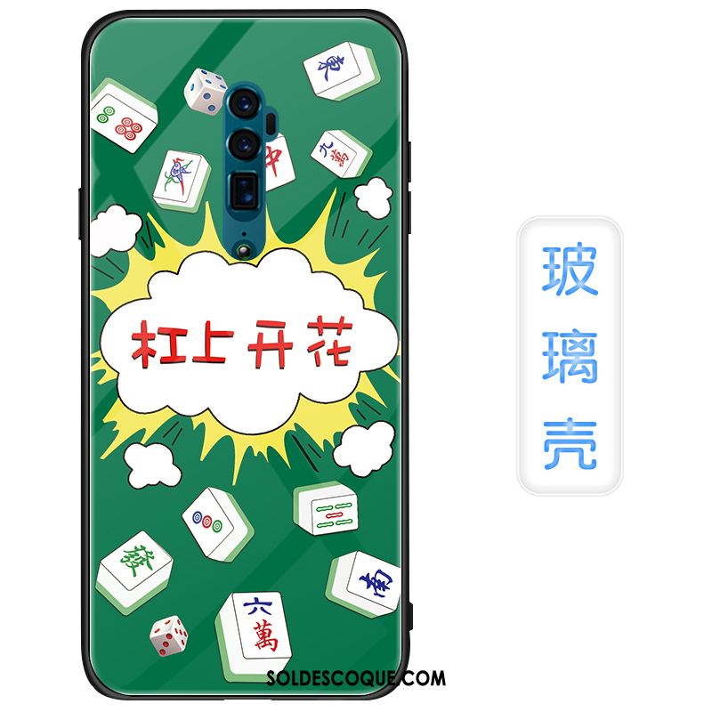 Coque Oppo Reno 10x Zoom Incassable Amoureux Verre Vert Fluide Doux En Ligne