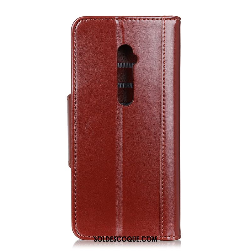 Coque Oppo Reno 10x Zoom Portefeuille Protection Étui En Cuir Rouge Téléphone Portable En Vente